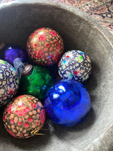hand painted paper mache bauble