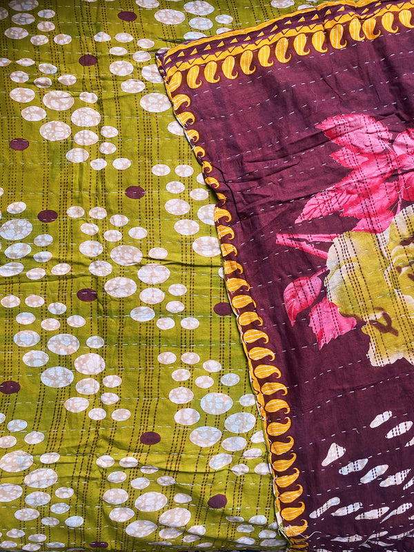 recycled cotton Kantha throws