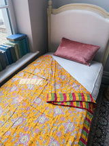 recycled cotton Kantha throw