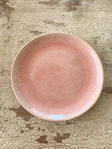 pink glazed plate