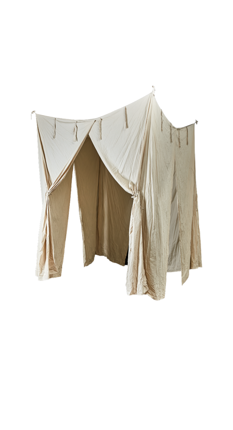 linen bed canopy