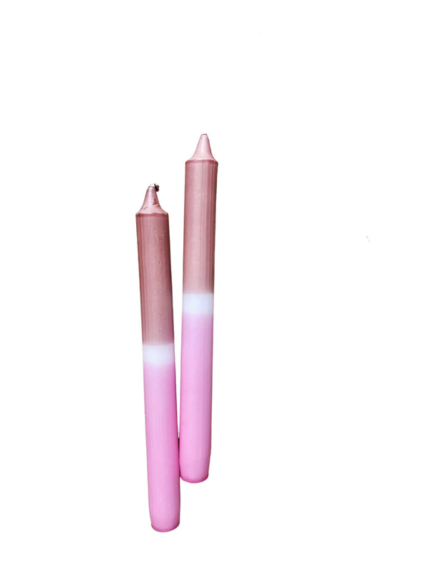 hand-turned dip dye candles
